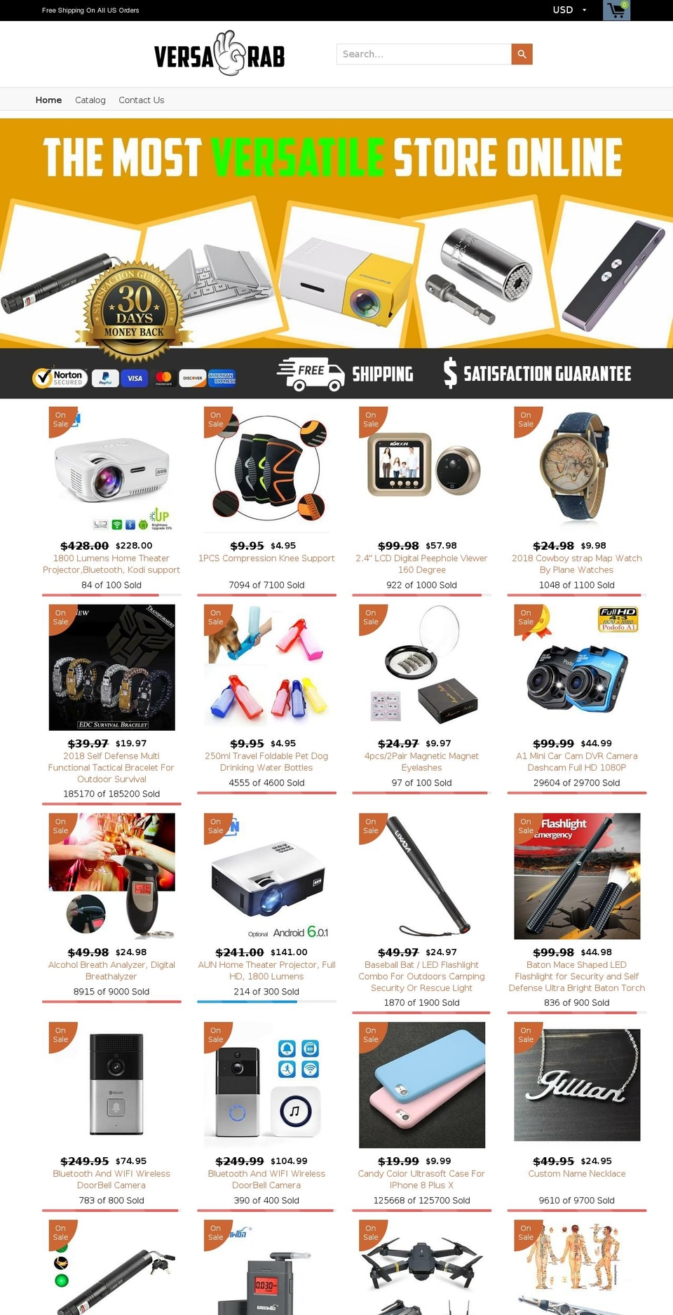 versagrab.com — Shopify storefront screenshot