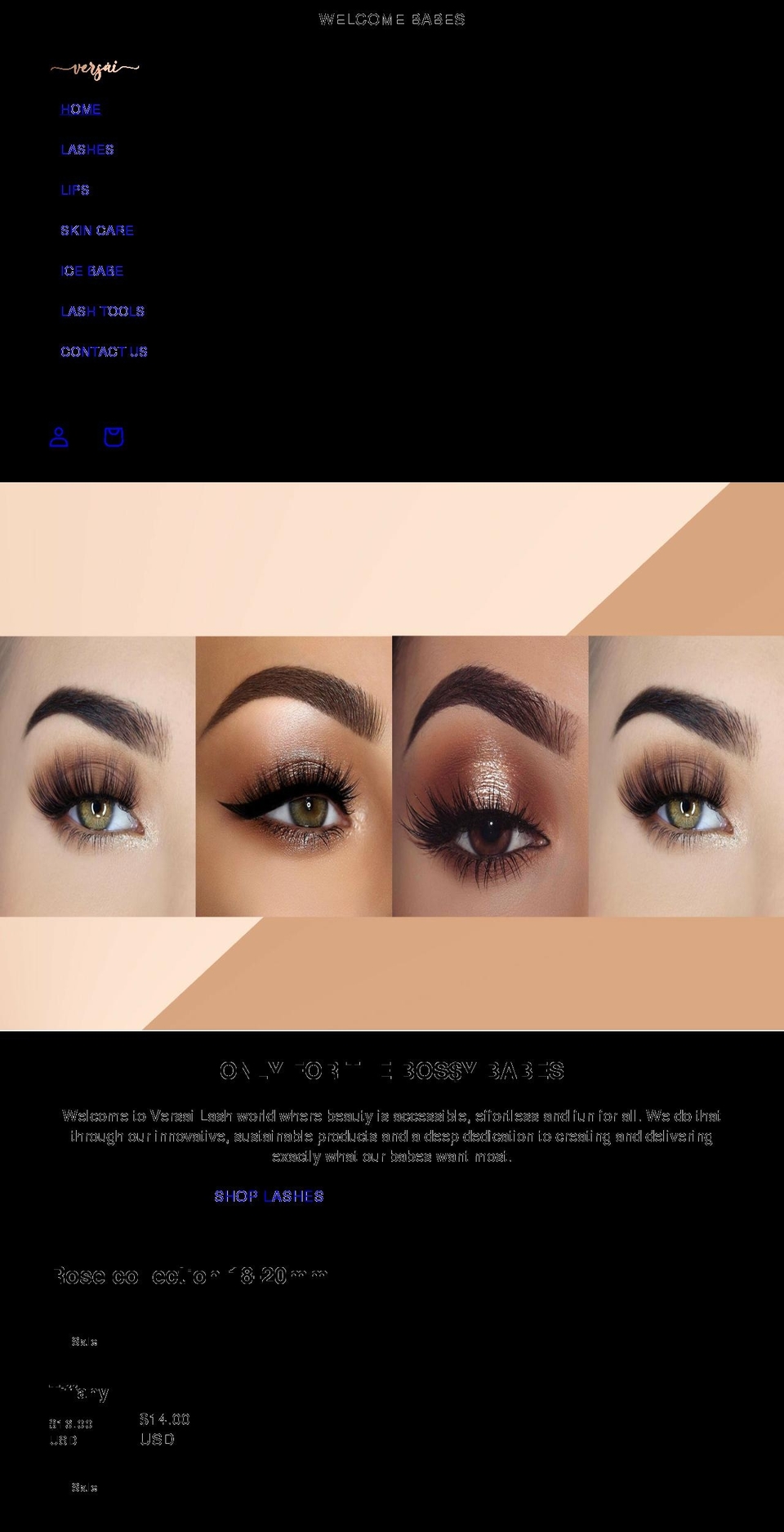 versailash.com shopify website screenshot