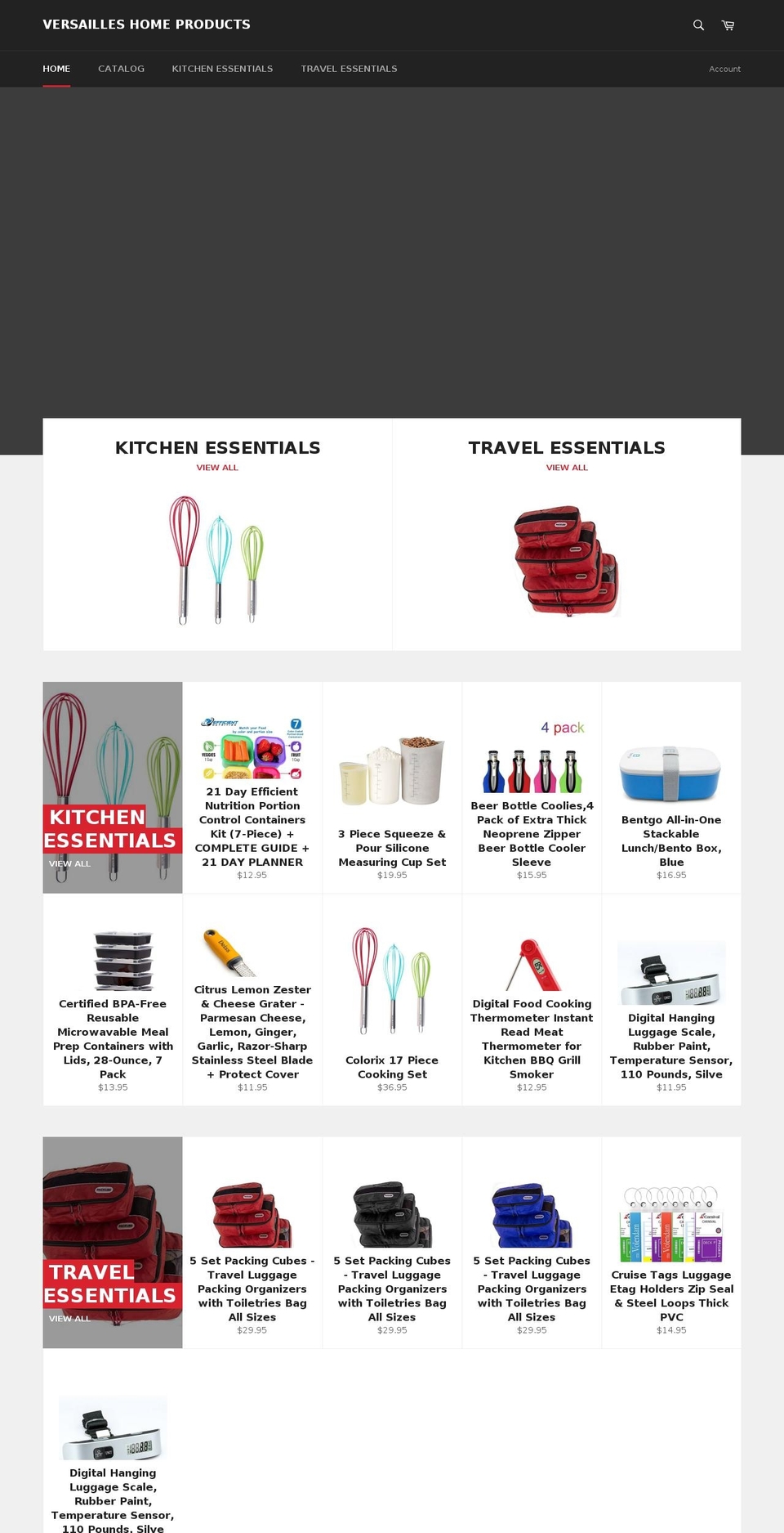 versailleshomeproducts.com shopify website screenshot