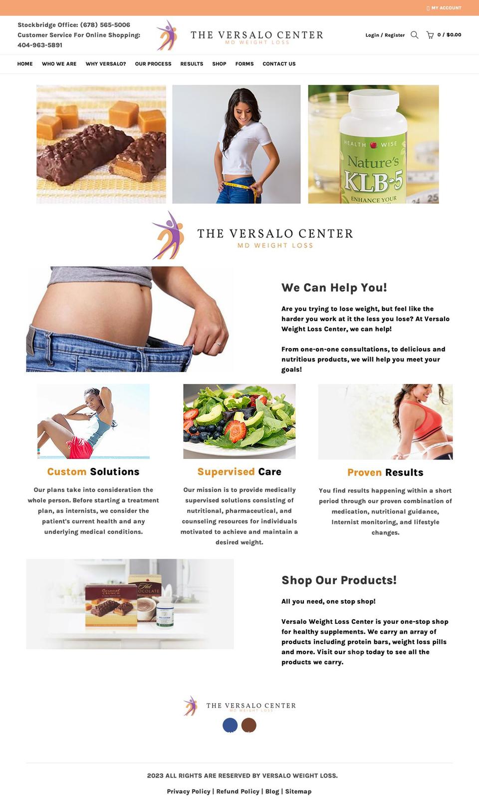 versalomdweightloss.com shopify website screenshot