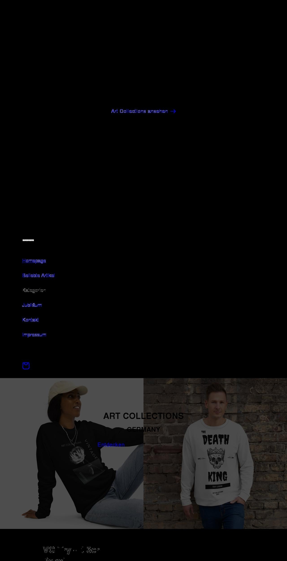 versandgalerie.de shopify website screenshot