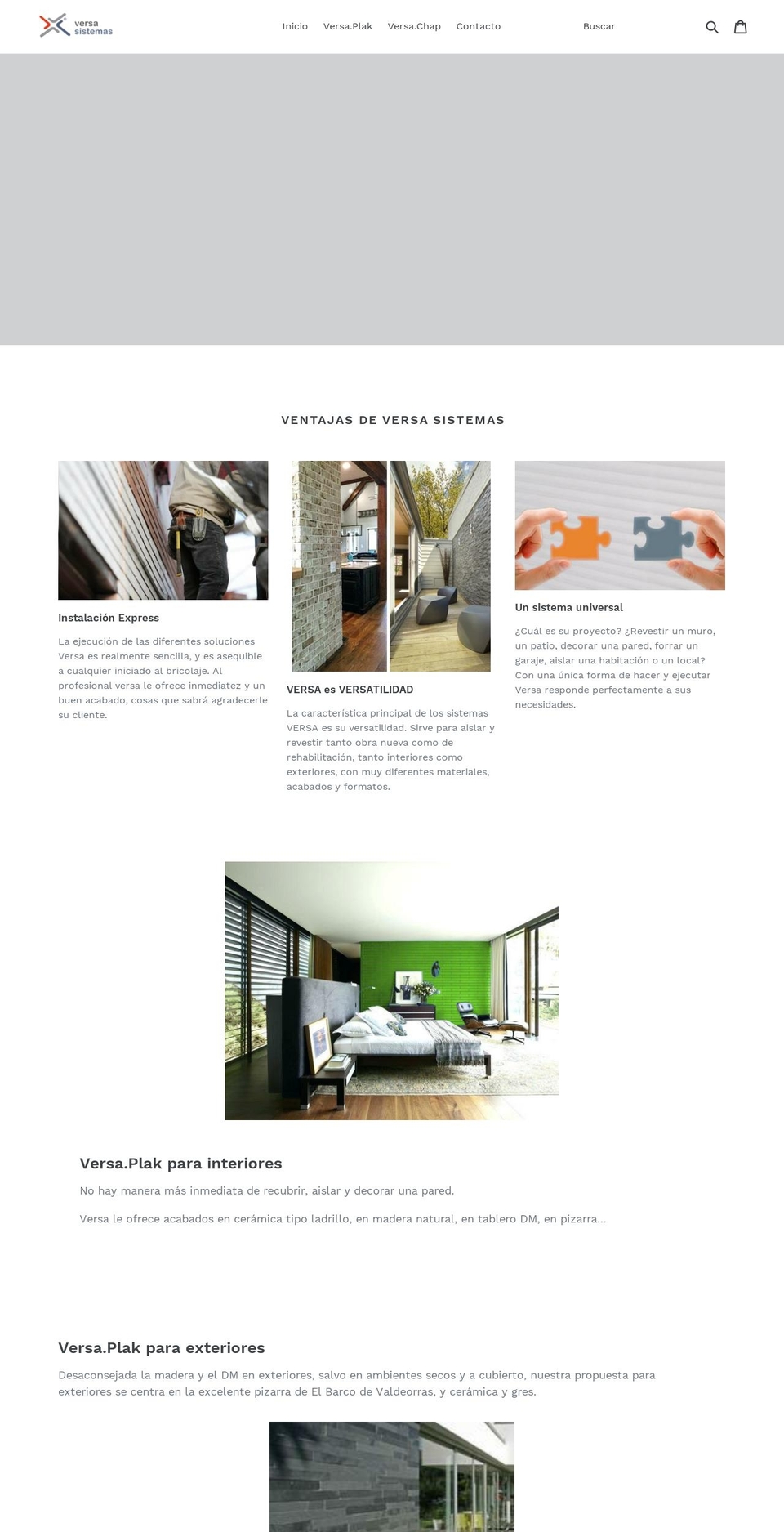versasistemas.com — Shopify storefront screenshot