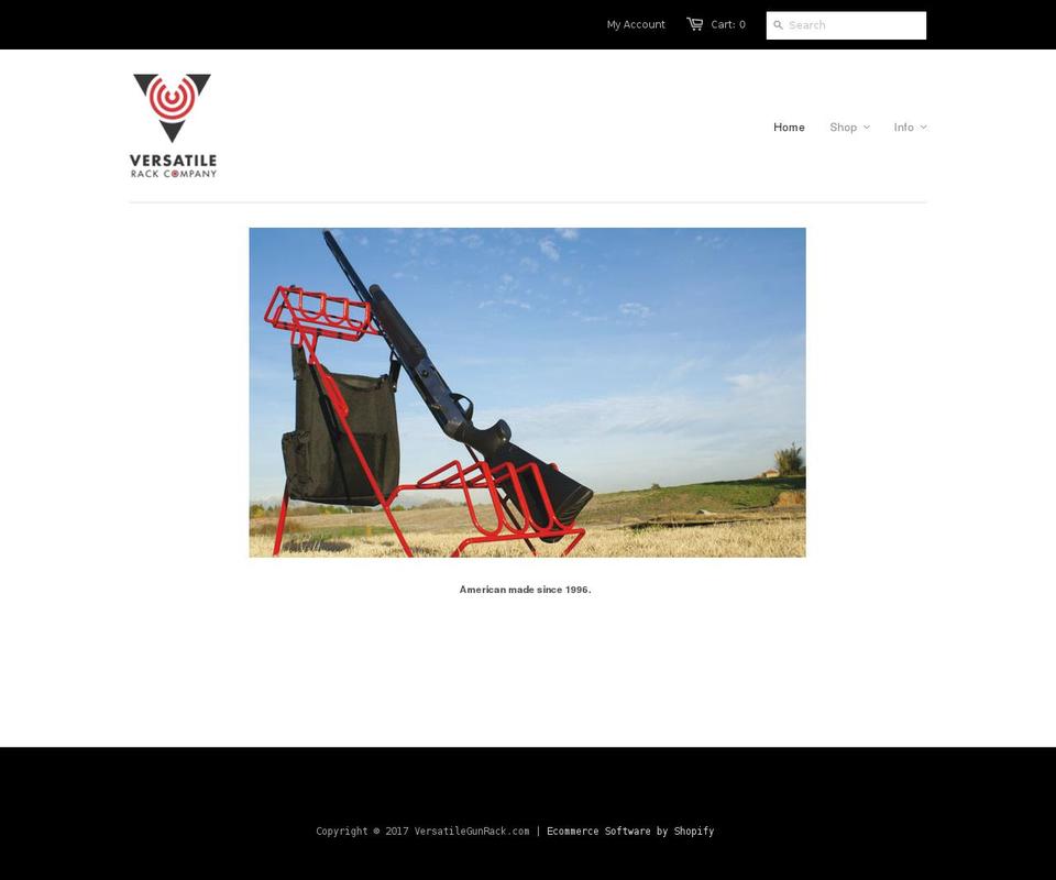 versatilerack.com shopify website screenshot
