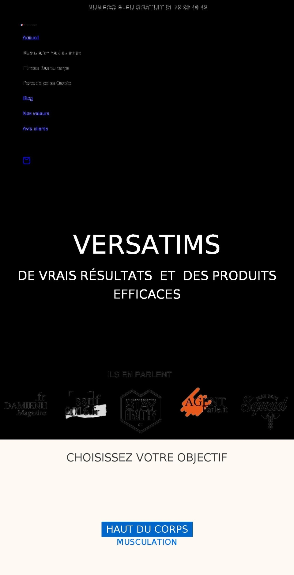 versatims.com shopify website screenshot