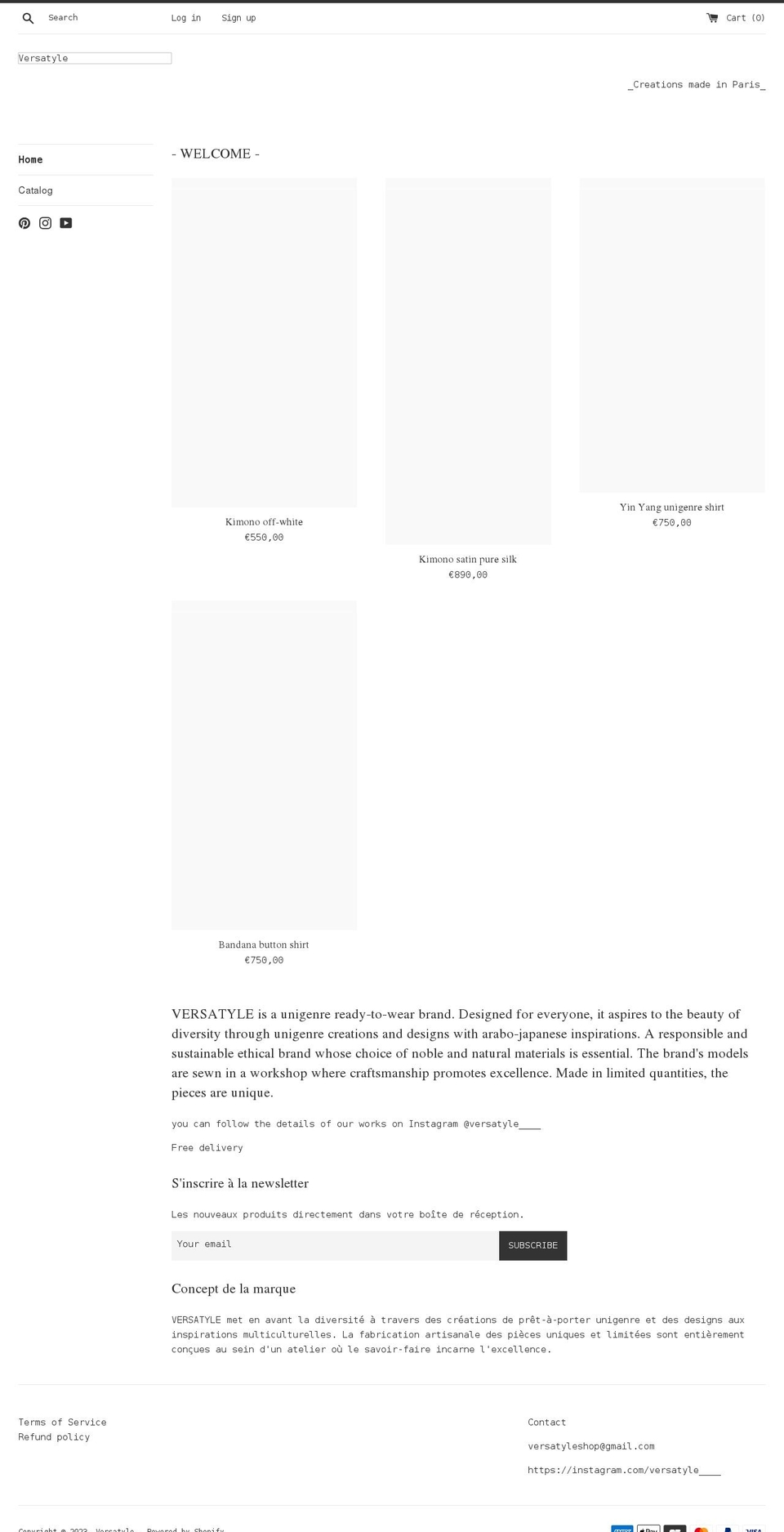versatyle.shop shopify website screenshot