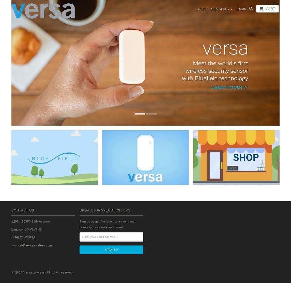 versawireless.com shopify website screenshot