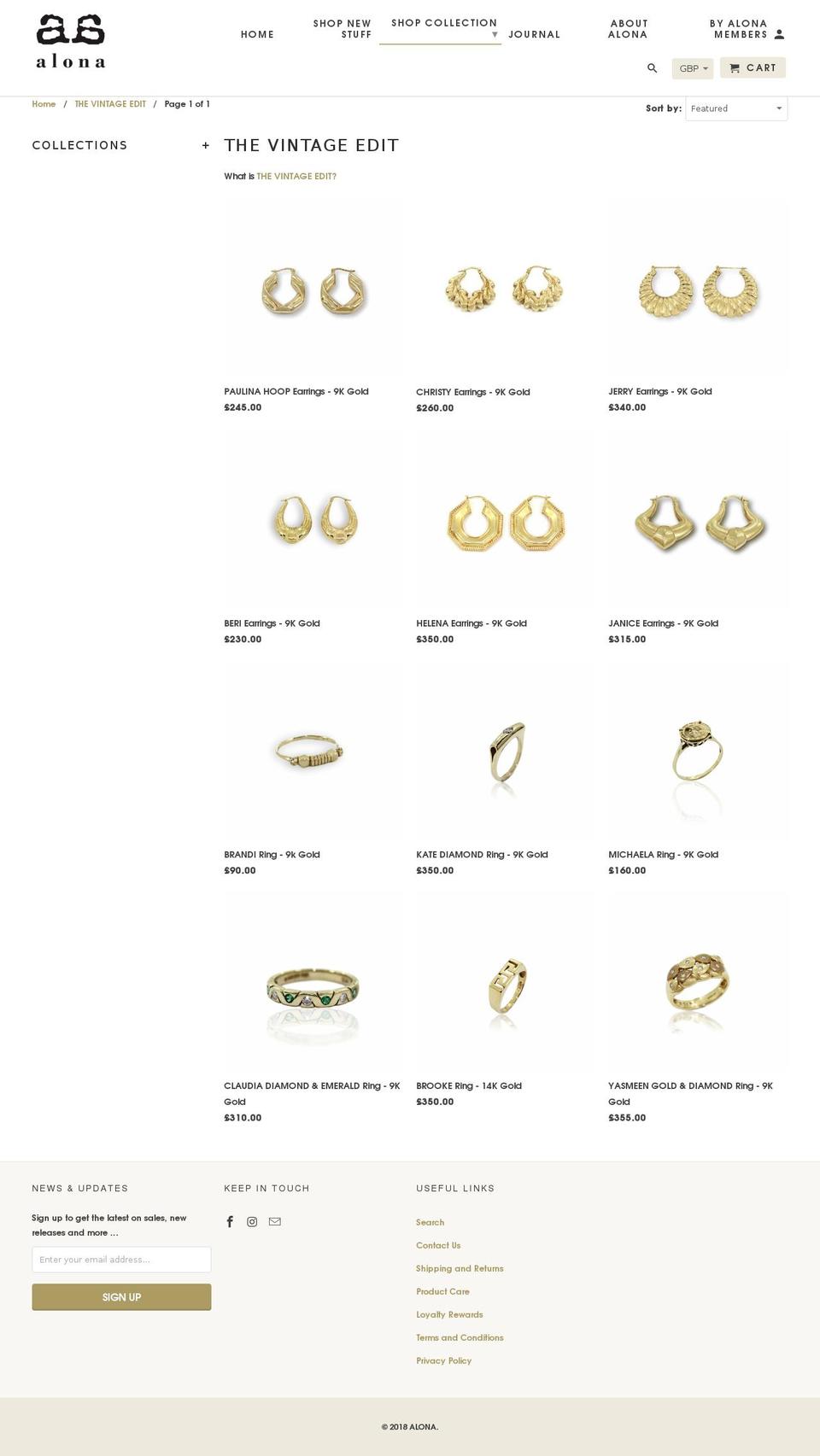 versedjewellery.com shopify website screenshot