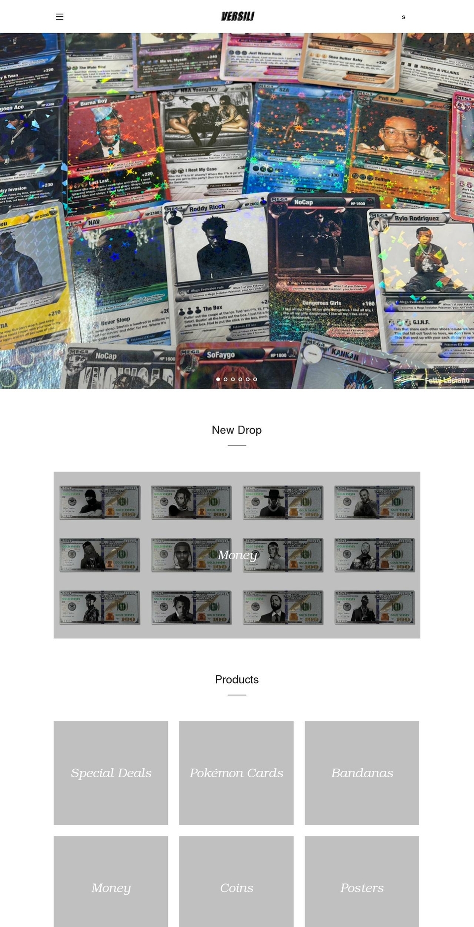 versili.shop shopify website screenshot