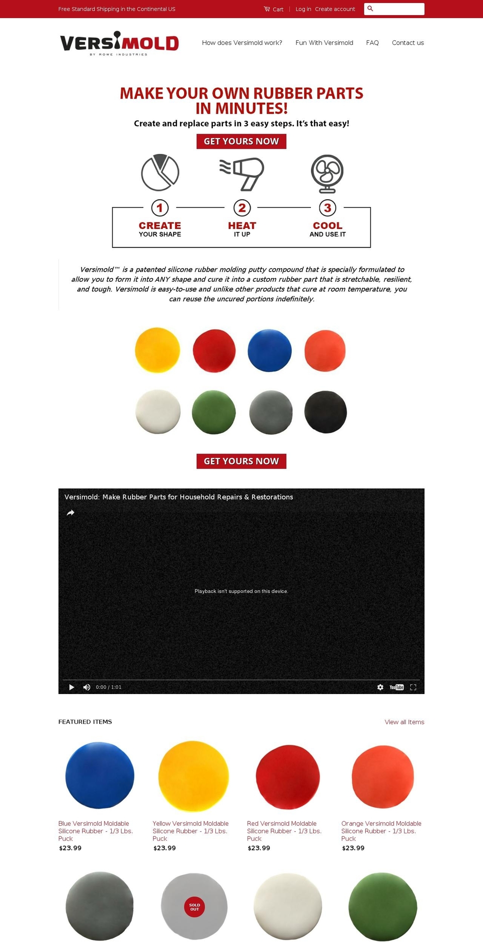 versimold.com shopify website screenshot