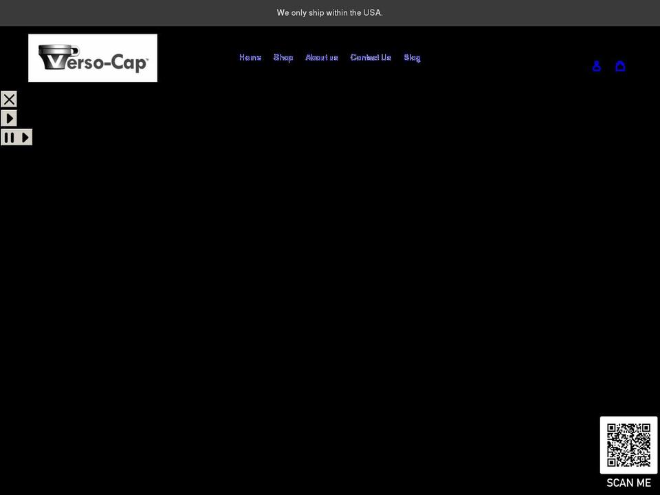 verso-cap.com shopify website screenshot