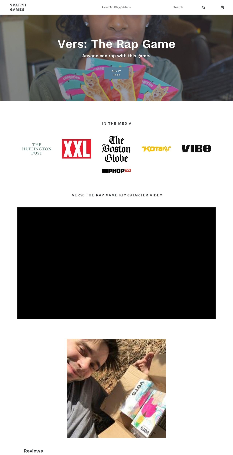 verstherapgame.com — Shopify storefront screenshot