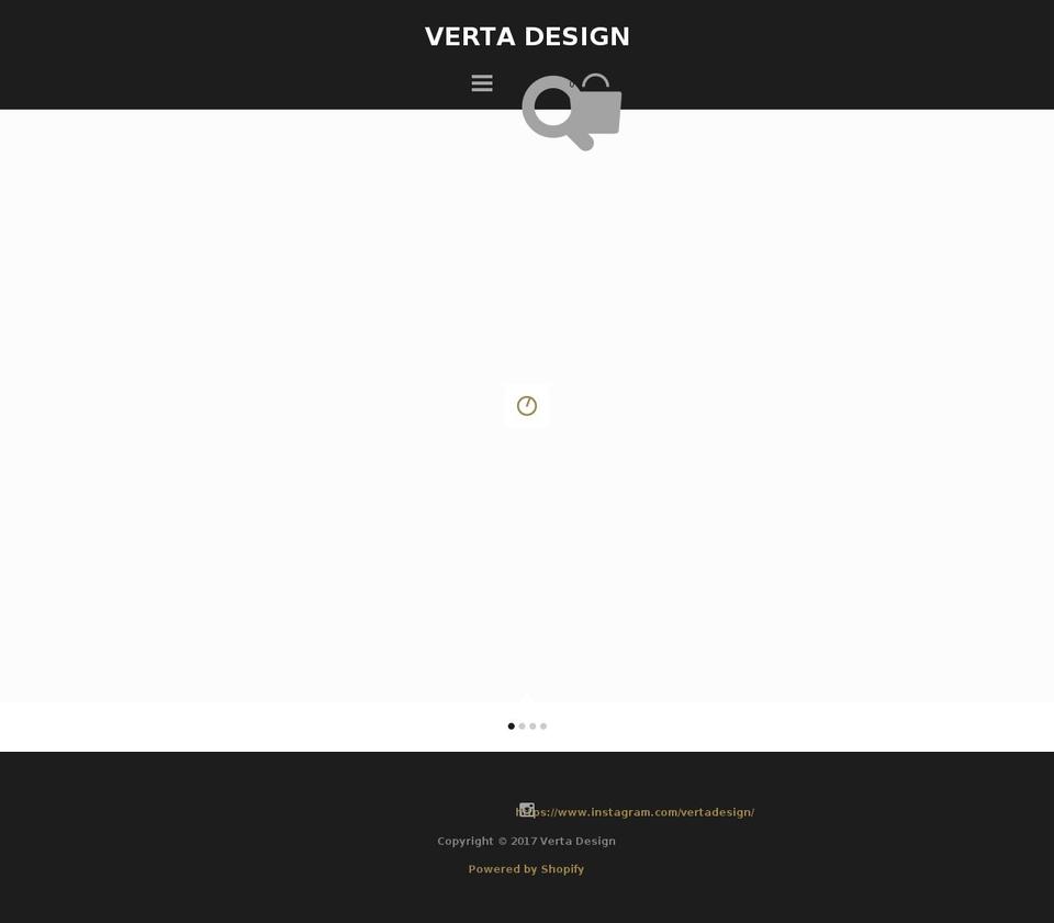 vertadesign.com shopify website screenshot
