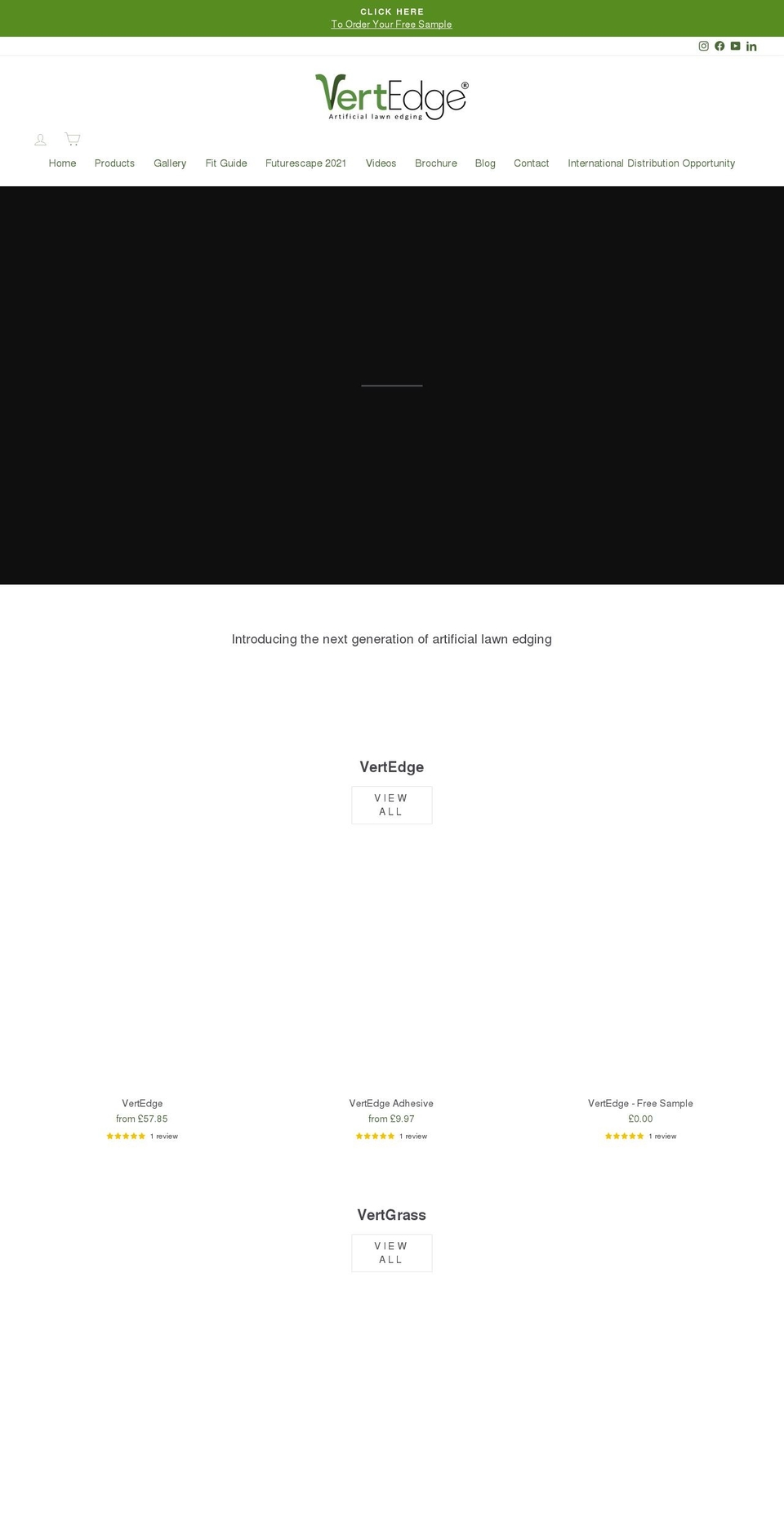The one - new - updated Shopify theme site example vertedge.com