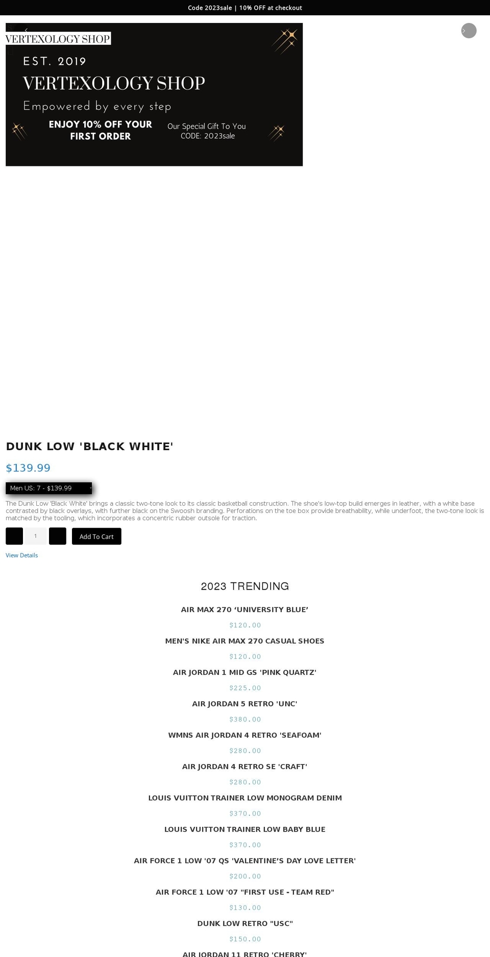 vertexology.com shopify website screenshot