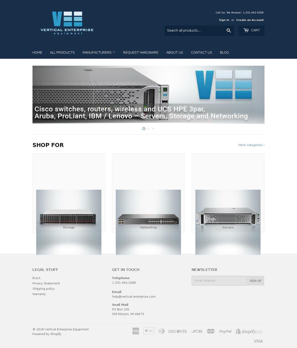 vertical-enterprise.com — Shopify storefront screenshot
