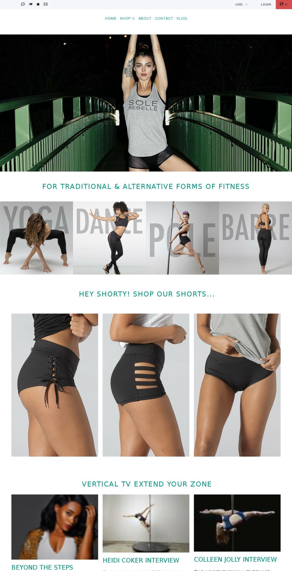 verticalactivewear.com shopify website screenshot