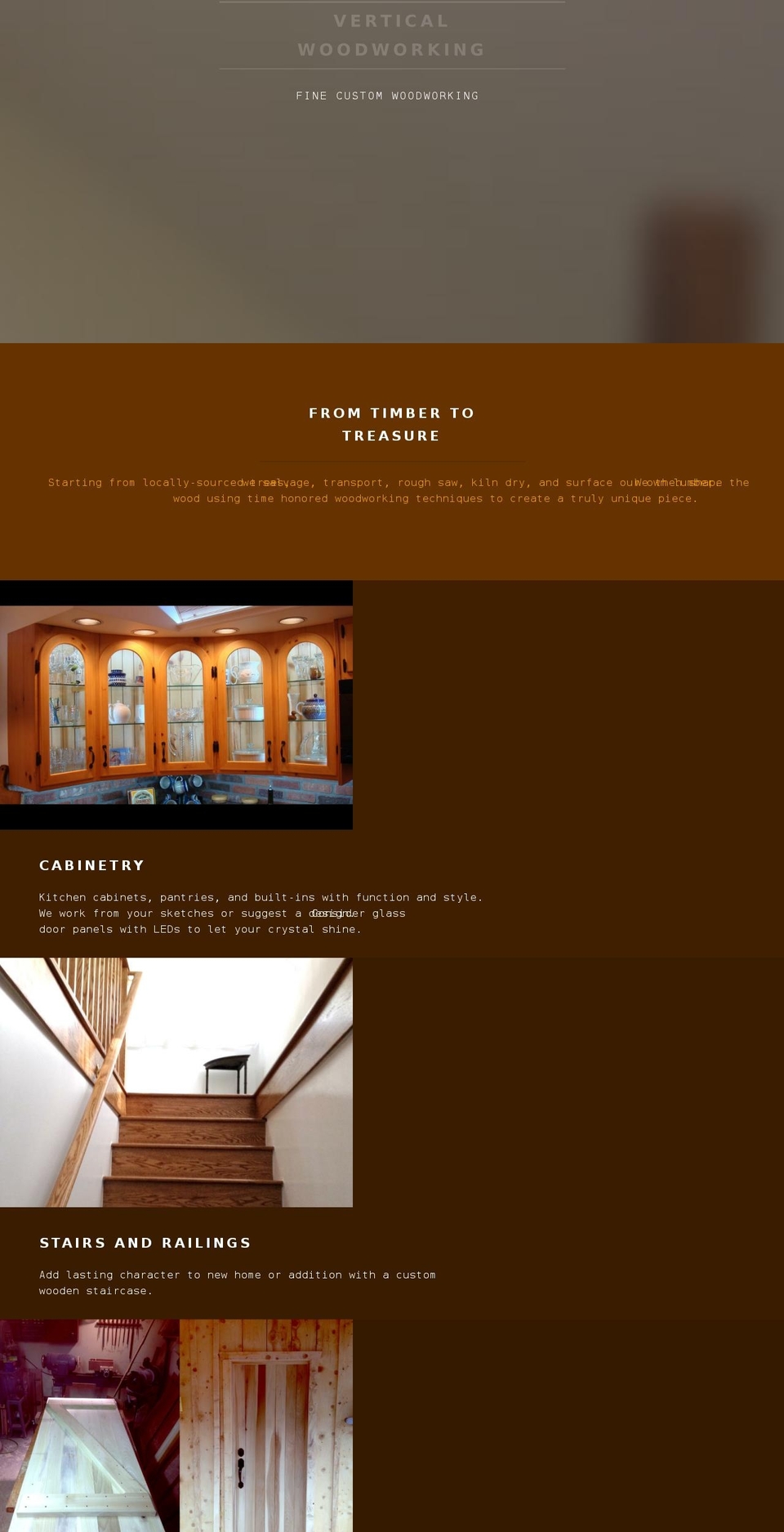 verticalwoodworking.com shopify website screenshot