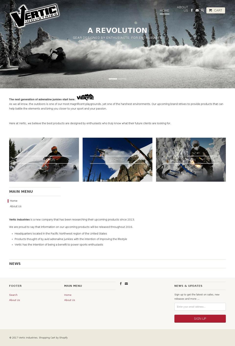 verticind.com shopify website screenshot