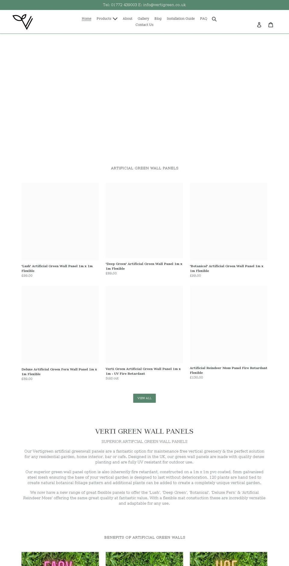 vertigreen.co.uk shopify website screenshot
