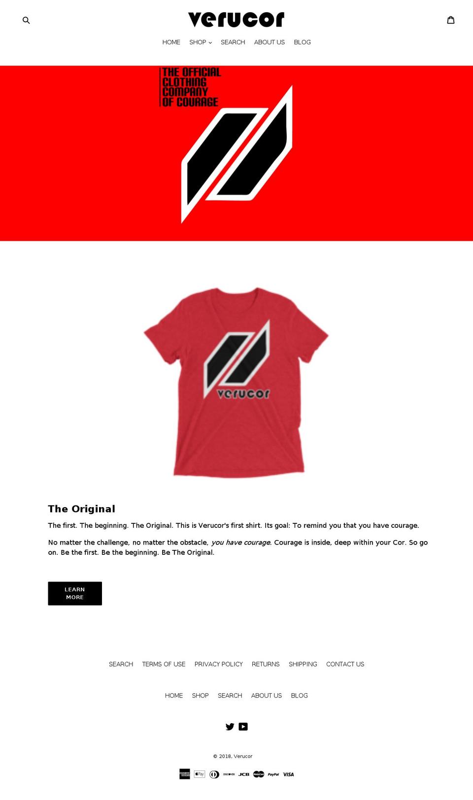verucor.com — Shopify storefront screenshot