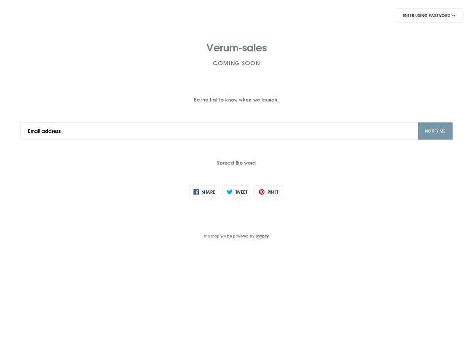 verumsale.com — Shopify storefront screenshot