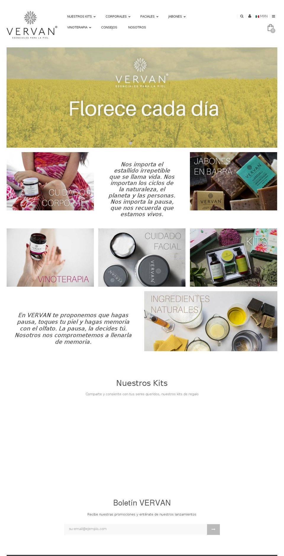 vervancosmetics.com shopify website screenshot