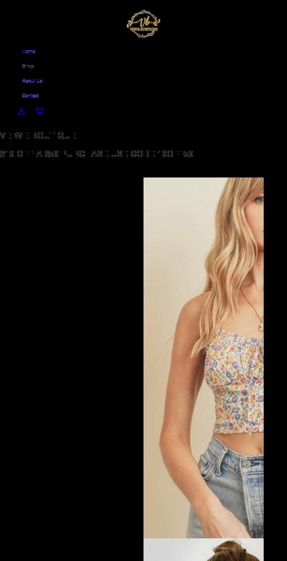 verve-boutique.com shopify website screenshot