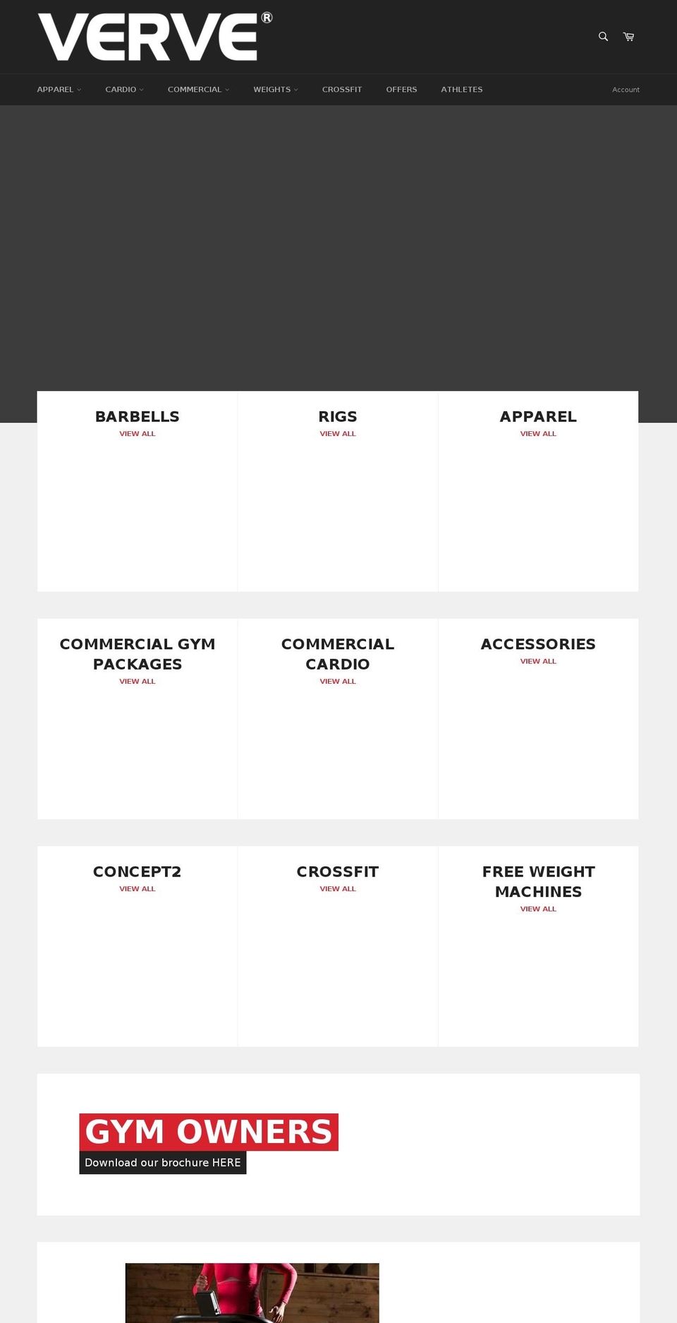vervefitness.com — Shopify storefront screenshot