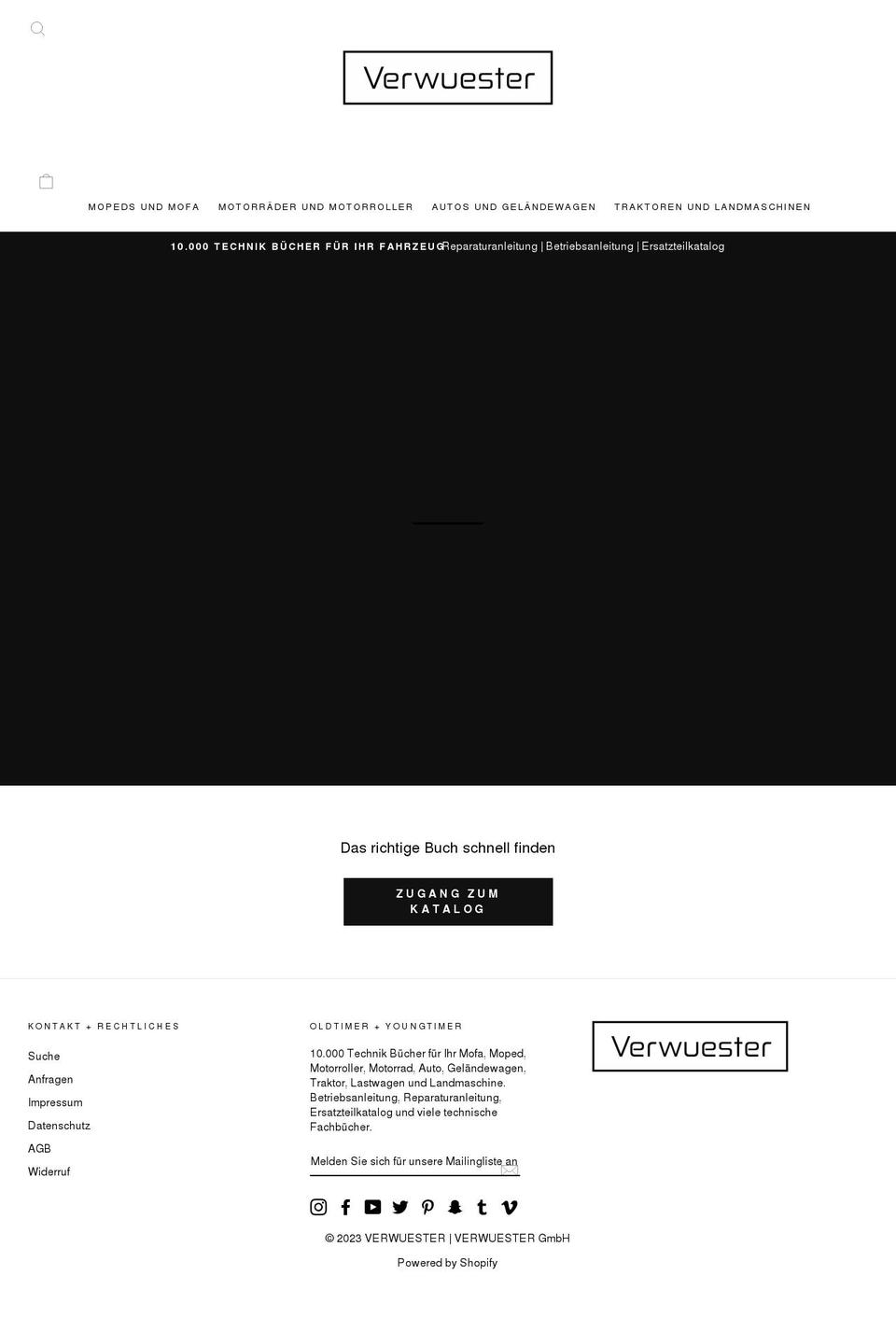 verwuester.net shopify website screenshot