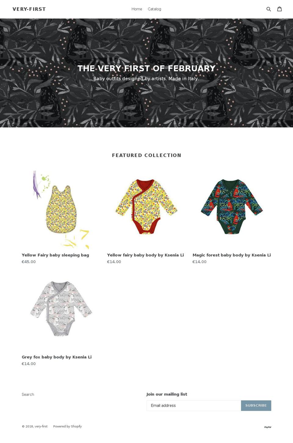 very-first.com — Shopify storefront screenshot