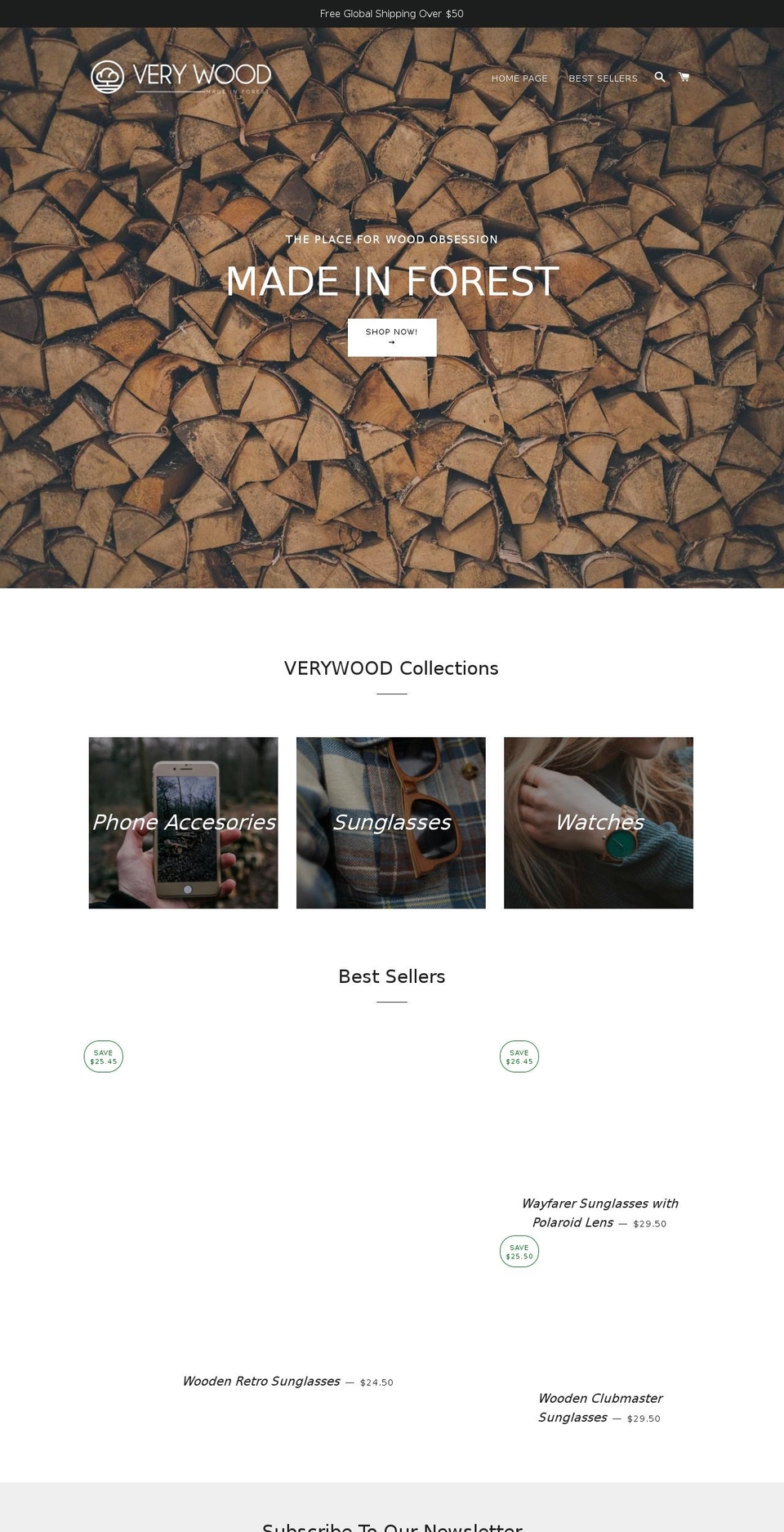 very-wood.com — Shopify storefront screenshot