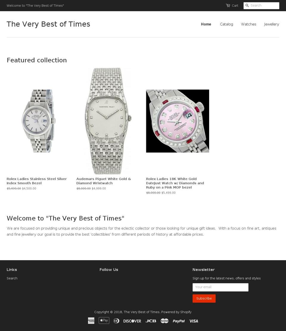 verybestoftimes.com — Shopify storefront screenshot
