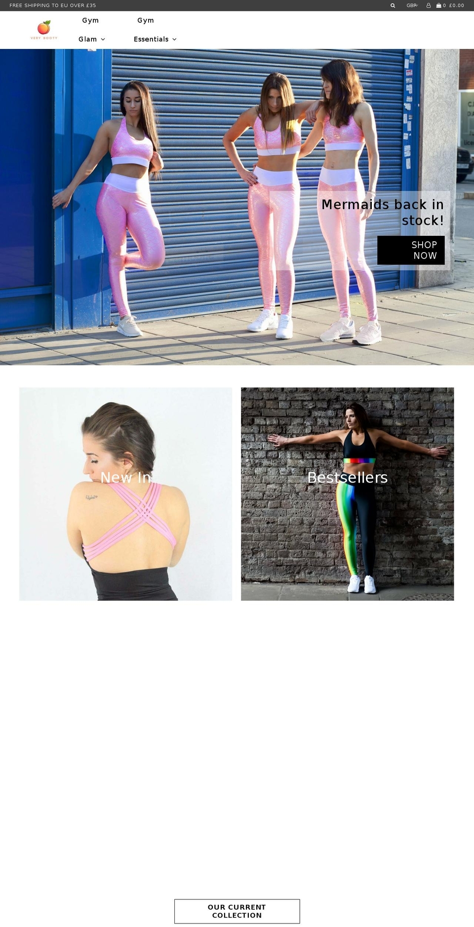 verybooty.com shopify website screenshot