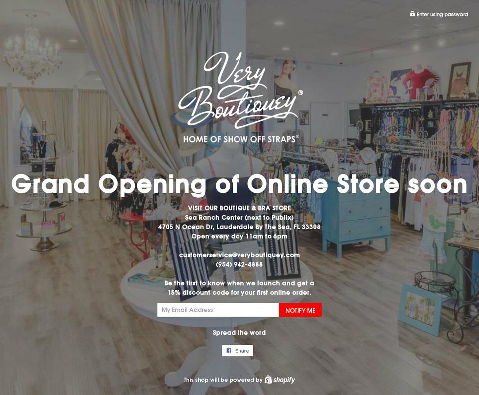 veryboutiquey.com — Shopify storefront screenshot