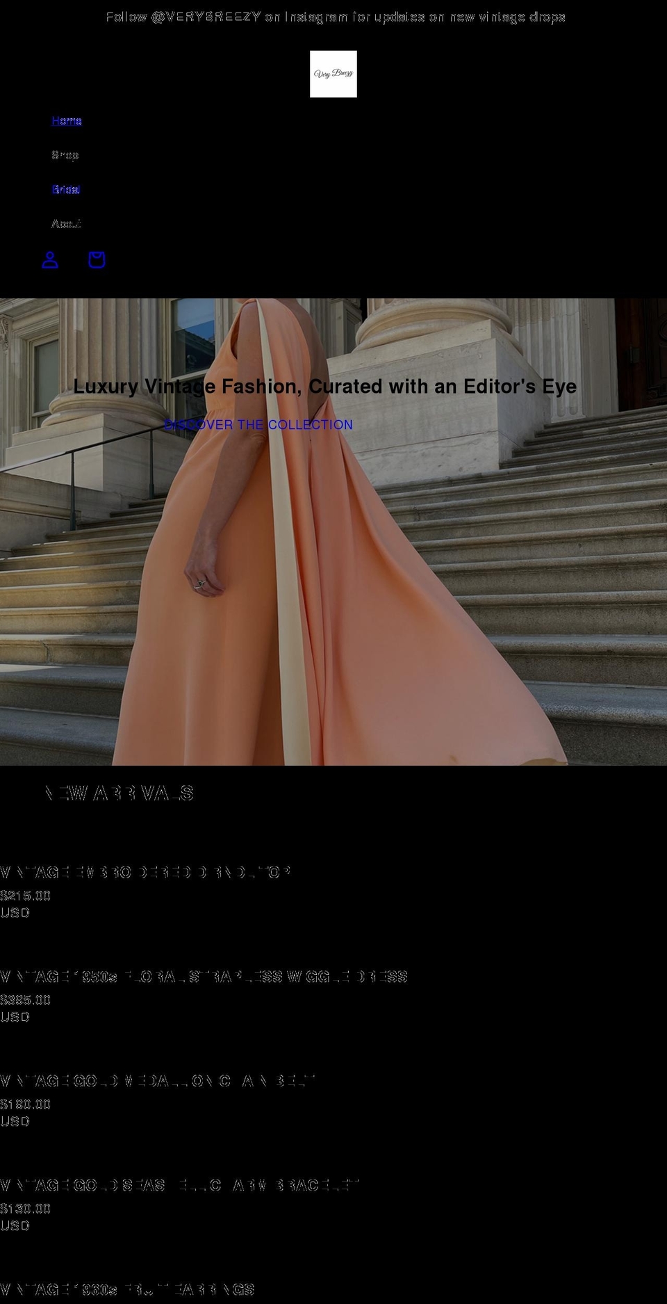 verybreezy.com shopify website screenshot