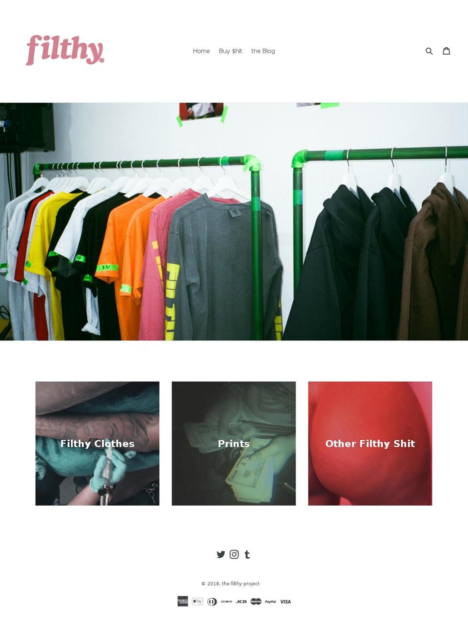 filthy Shopify theme site example veryfilthyshit.com