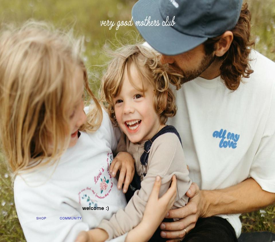verygoodmothersclub.com shopify website screenshot