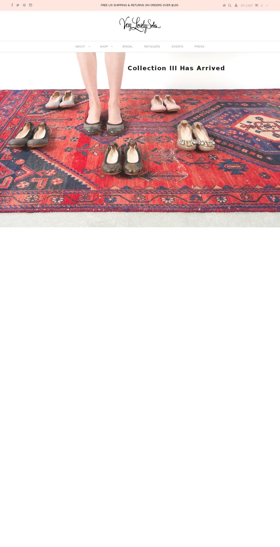 verylovelysoles.com shopify website screenshot