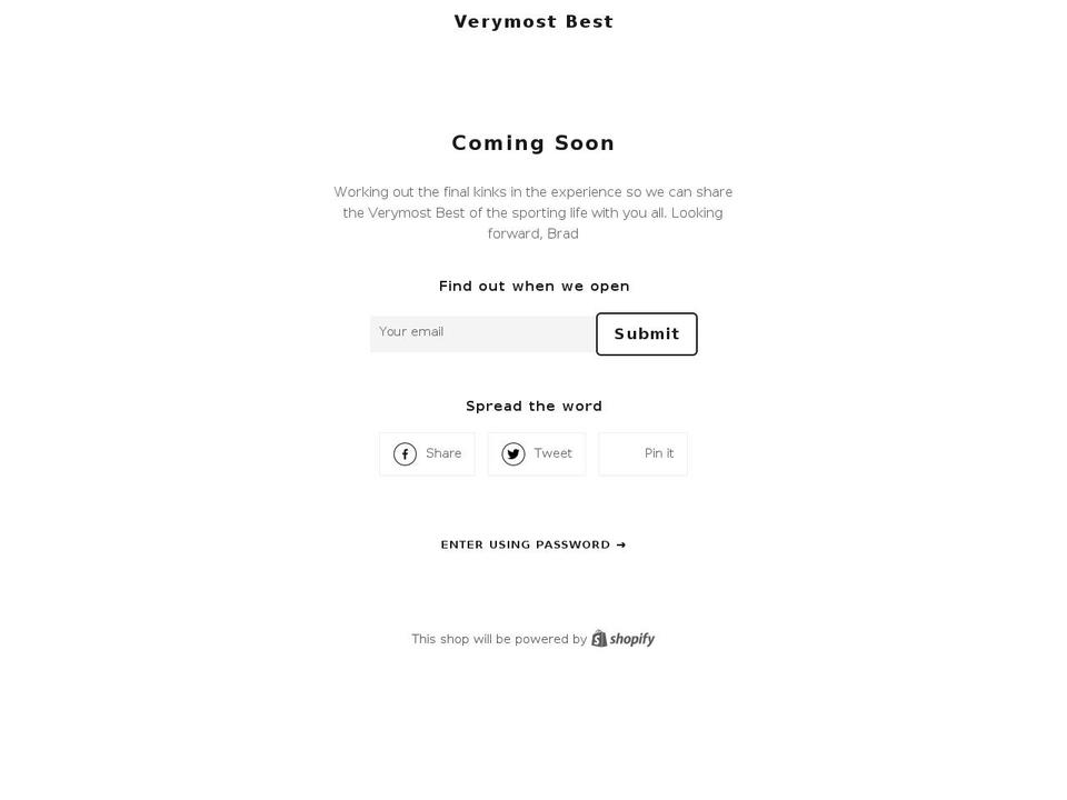 verymostbest.com shopify website screenshot