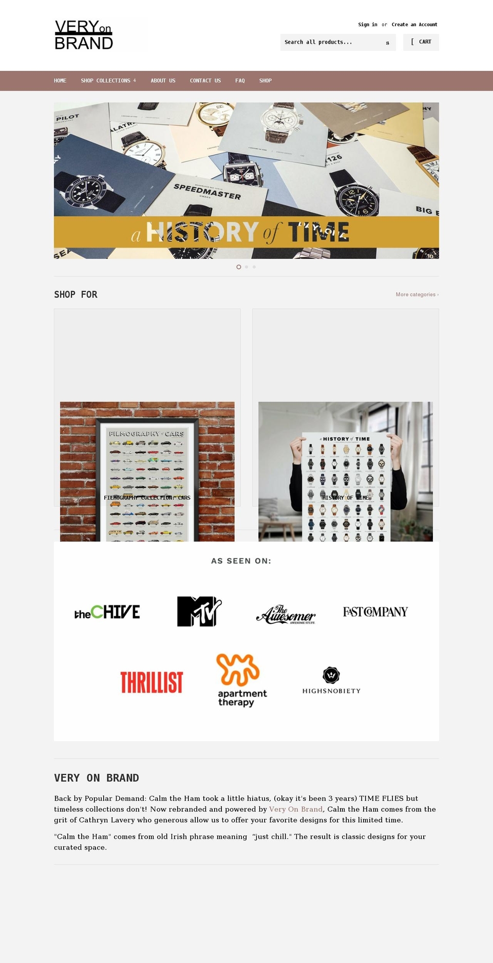 veryonbrand.com shopify website screenshot