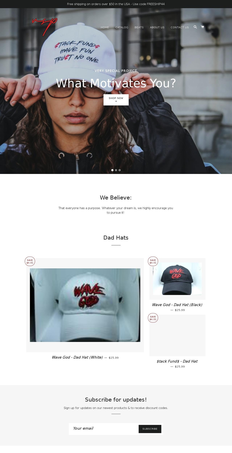 veryspecialproject.com — Shopify storefront screenshot