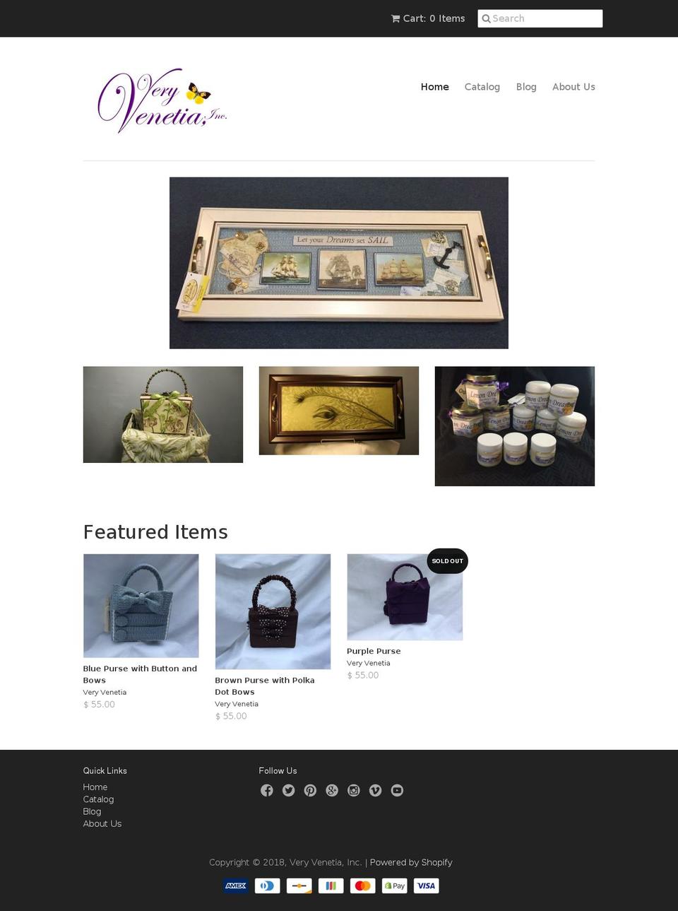veryvenetia.com — Shopify storefront screenshot