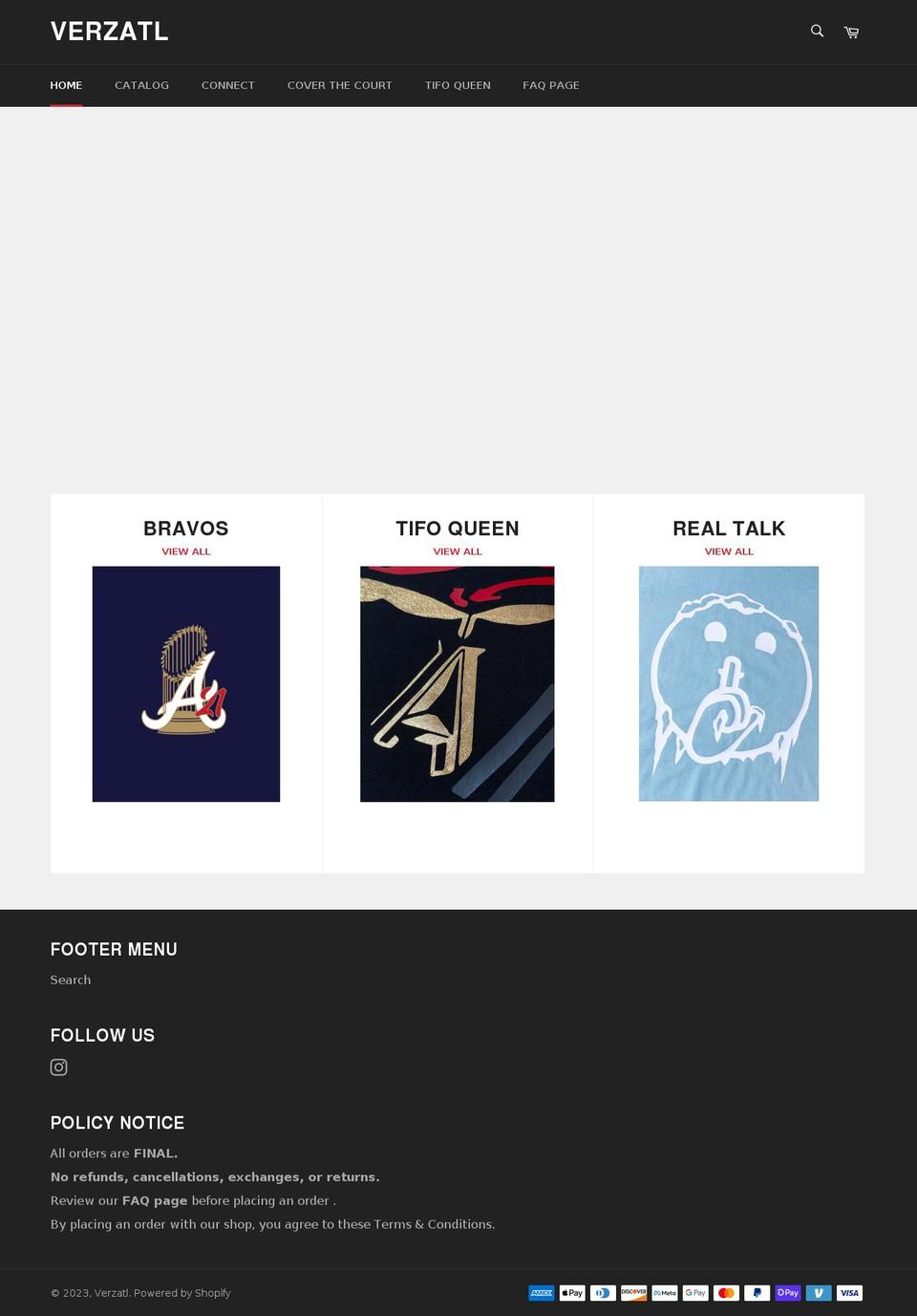 verzatl.com shopify website screenshot