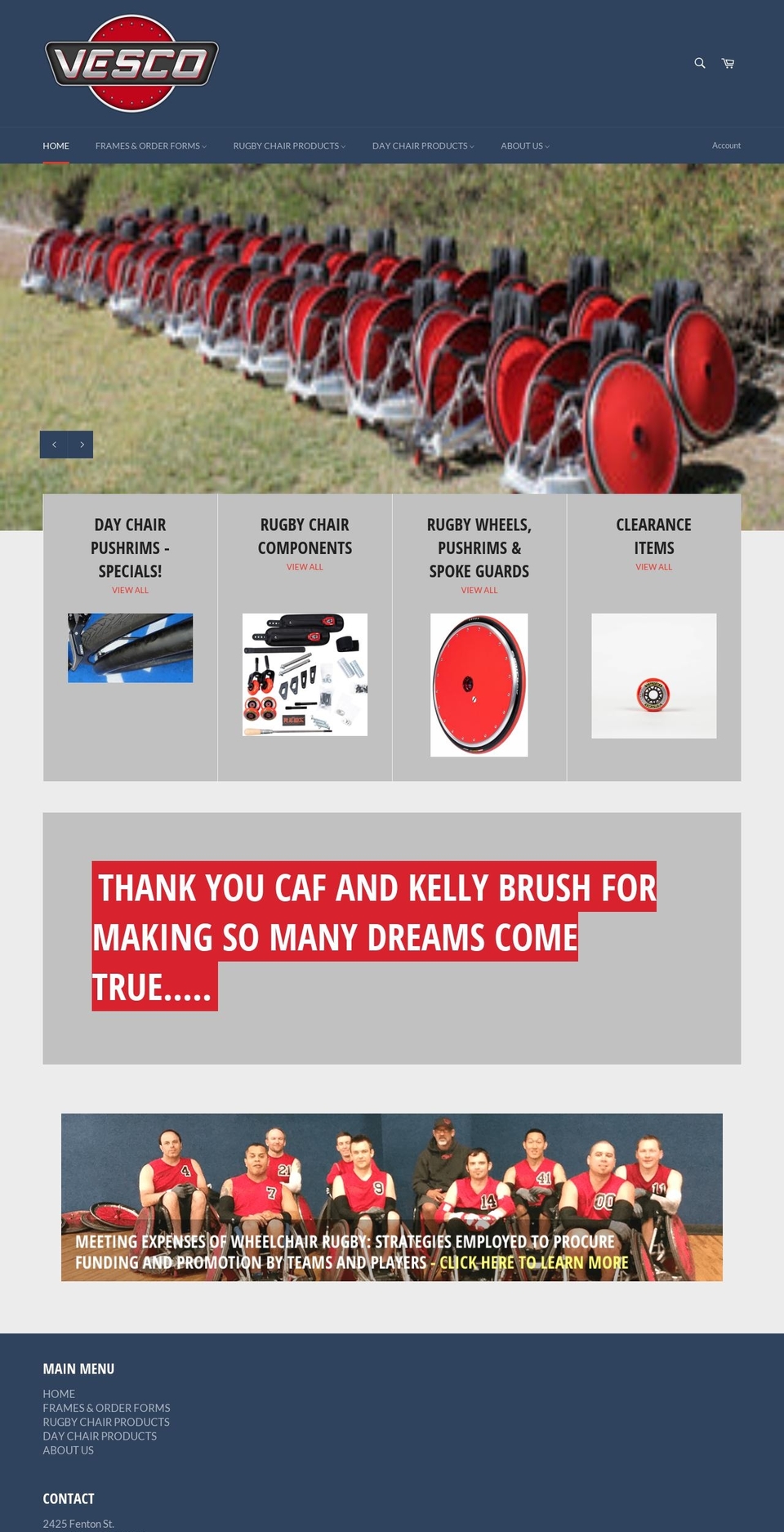 vescometalcraft.com shopify website screenshot