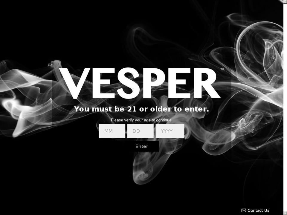vespervapes.com shopify website screenshot
