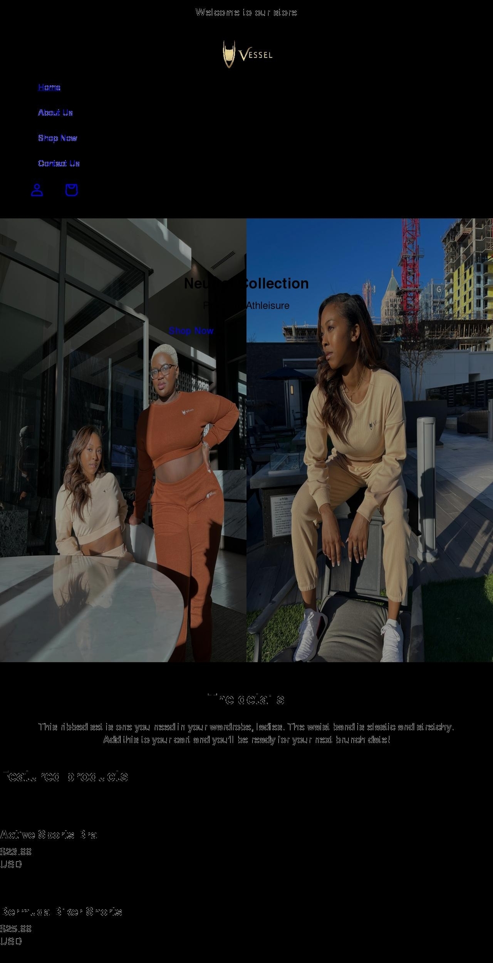 vesselmovement.com shopify website screenshot