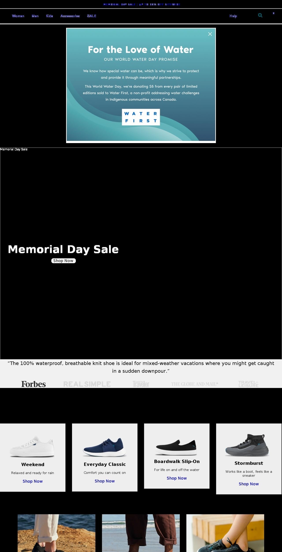 vessi.com shopify website screenshot