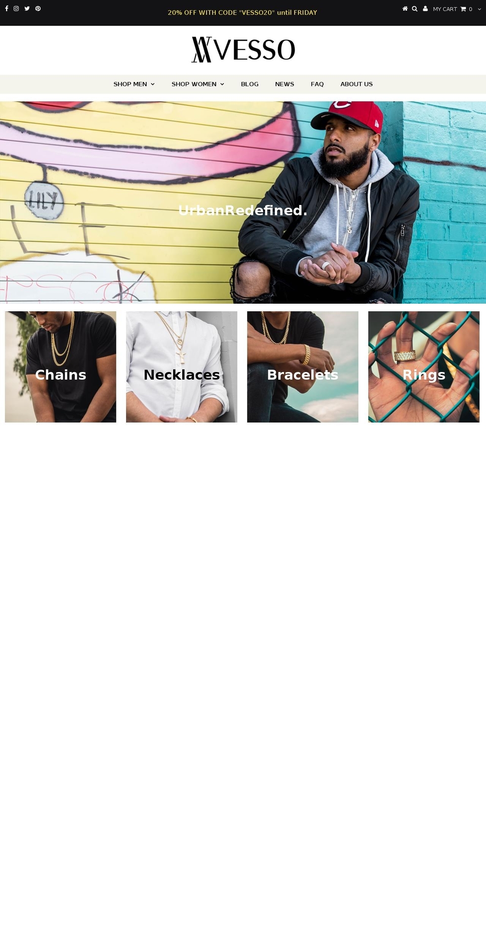 vesso.myshopify.com shopify website screenshot