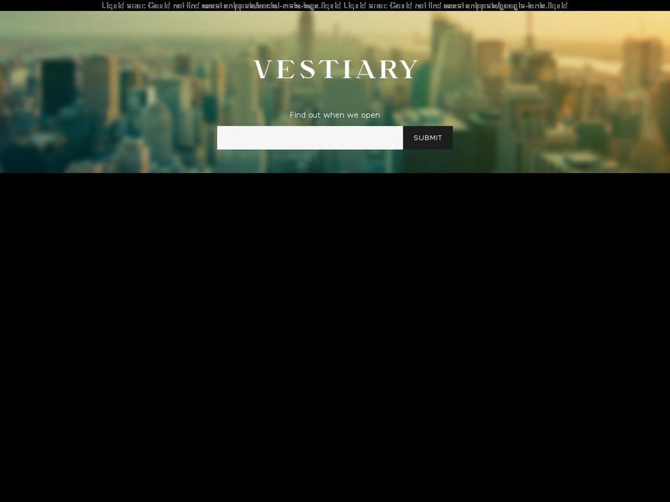 vestiary.com shopify website screenshot