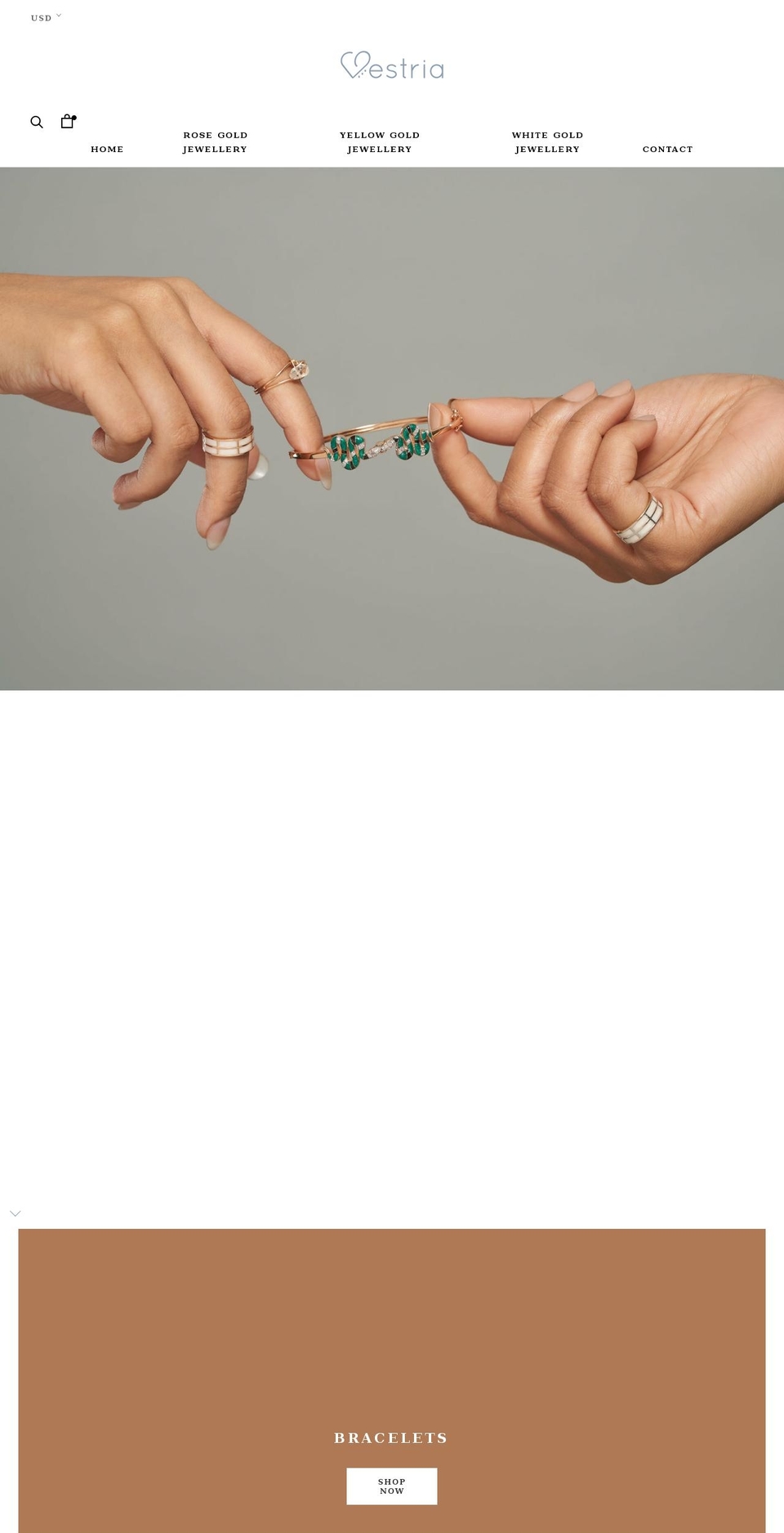 vestria.com shopify website screenshot